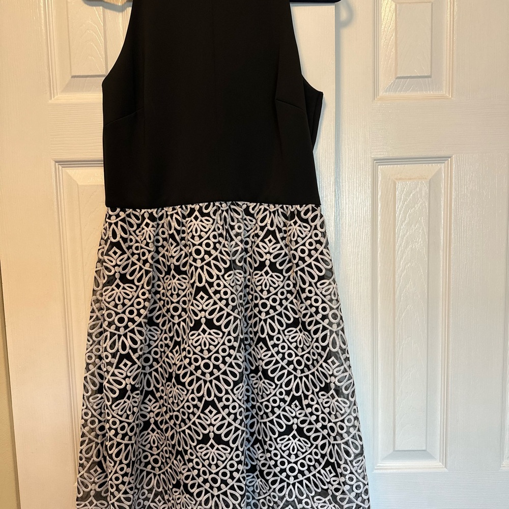 Taylor Black and White Midi Dress